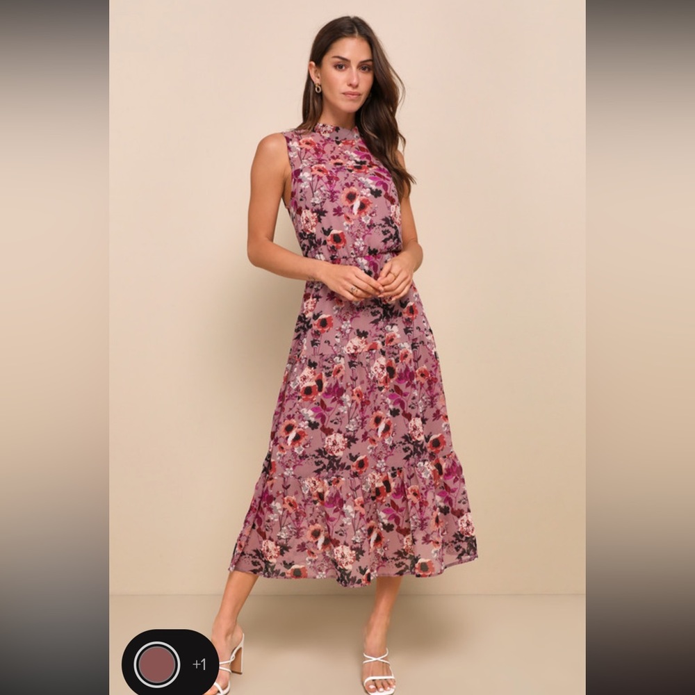 Lulus floral midi dress